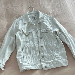 Pull & Bear 100% cotton white denim jacket